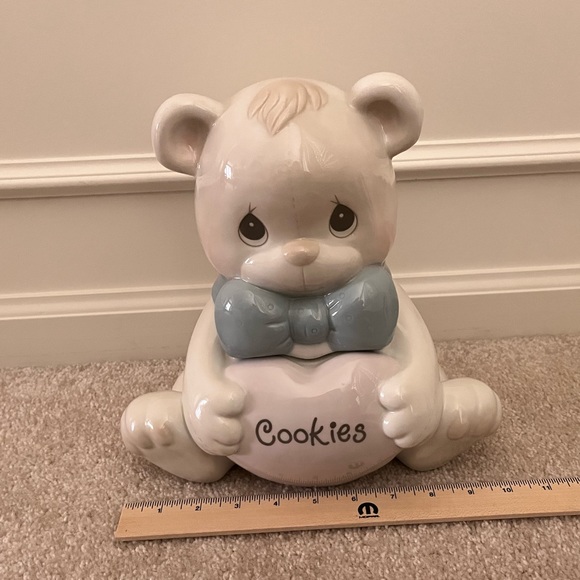 Precious Moments ceramic teddy bear 10” cookie jar from 1993. - Picture 6 of 9